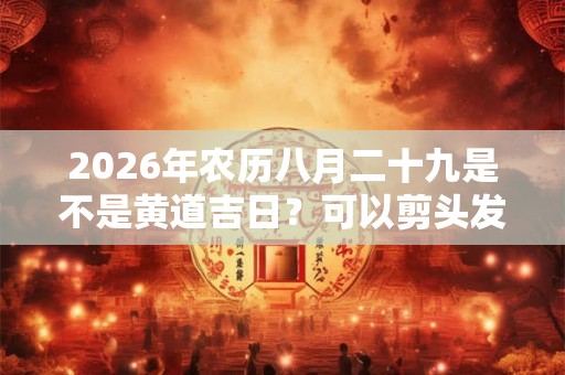2026年农历八月二十九是不是黄道吉日？可以剪头发吗？