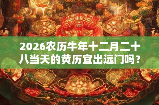 2026农历牛年十二月二十八当天的黄历宜出远门吗? 2026农历牛年十二月二十八当天的黄历宜出远门吗?