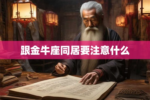 跟金牛座同居要注意什么