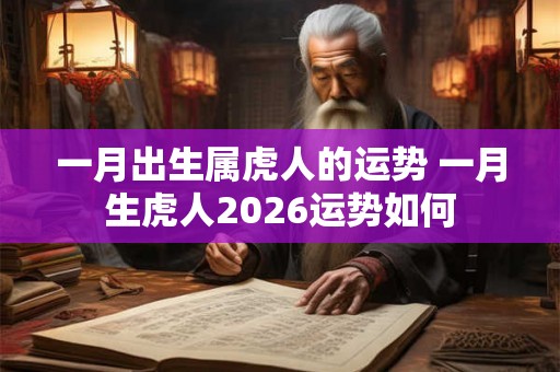 一月出生属虎人的运势 一月生虎人2026运势如何