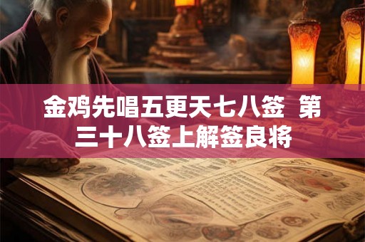 金鸡先唱五更天七八签  第三十八签上解签良将