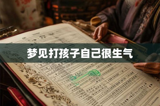 梦见打孩子自己很生气