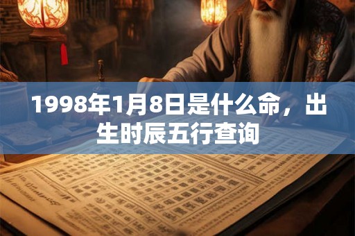 1998年1月8日是什么命，出生时辰五行查询