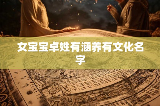 女宝宝卓姓有涵养有文化名字