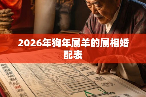 2026年狗年属羊的属相婚配表 2026年狗年属羊的属相婚配表