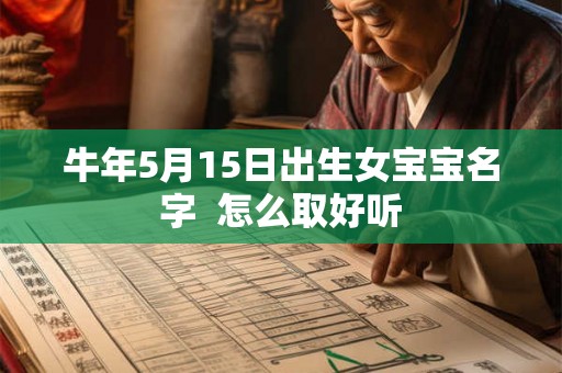 牛年5月15日出生女宝宝名字  怎么取好听