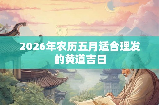 2026年农历五月适合理发的黄道吉日 2026年农历五月适合理发的黄道吉日