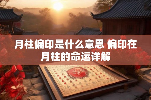 月柱偏印是什么意思 偏印在月柱的命运详解 月柱偏印是什么意思 偏印在月柱的命运详解