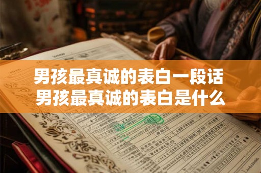 男孩最真诚的表白一段话 男孩最真诚的表白是什么