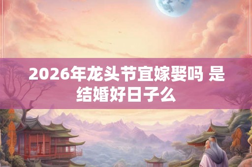 2026年龙头节宜嫁娶吗 是结婚好日子么