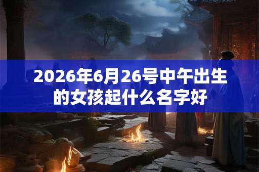 2026年6月26号中午出生的女孩起什么名字好