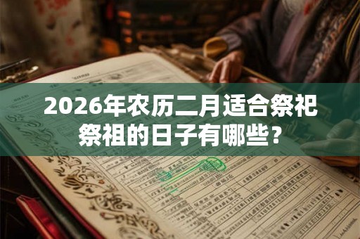 2026年农历二月适合祭祀祭祖的日子有哪些？