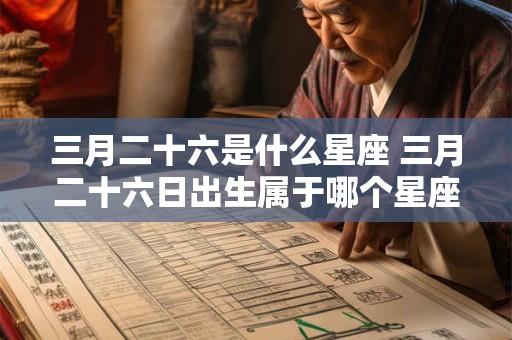 三月二十六是什么星座 三月二十六日出生属于哪个星座