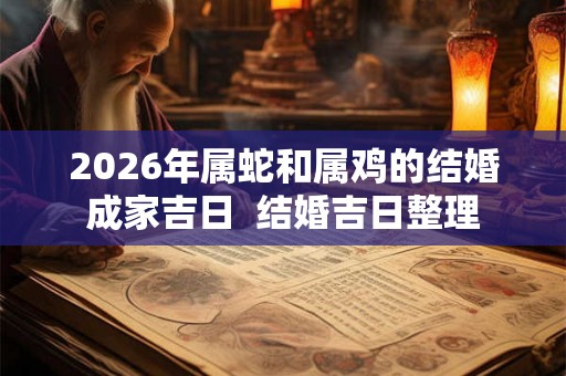 2026年属蛇和属鸡的结婚成家吉日  结婚吉日整理