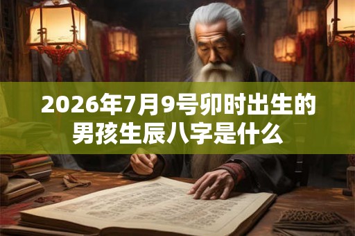 2026年7月9号卯时出生的男孩生辰八字是什么