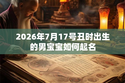 2026年7月17号丑时出生的男宝宝如何起名