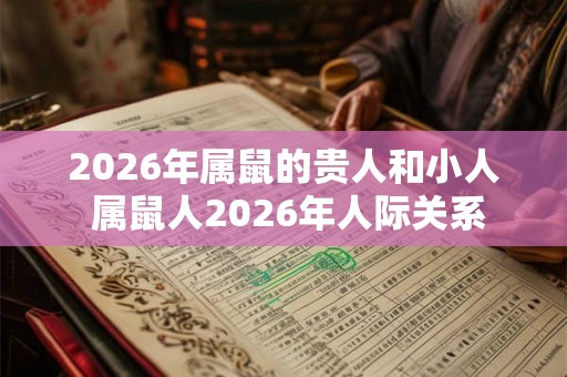 2026年属鼠的贵人和小人 属鼠人2026年人际关系 2026年属鼠的贵人和小人 属鼠人2026年人际关系