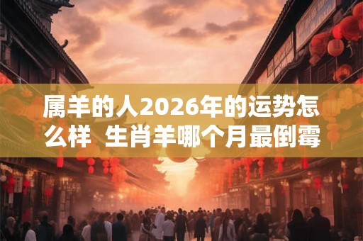 属羊的人2026年的运势怎么样  生肖羊哪个月最倒霉