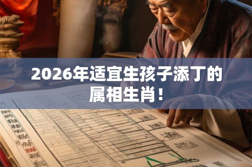 2026年适宜生孩子添丁的属相生肖！