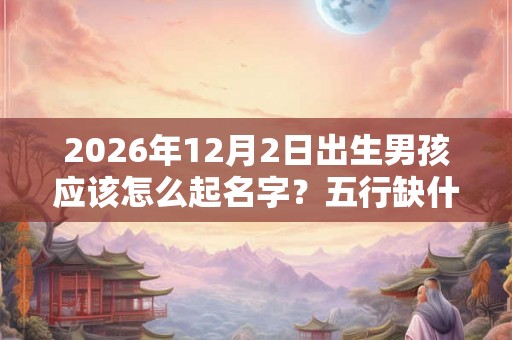 2026年12月2日出生男孩应该怎么起名字？五行缺什么？