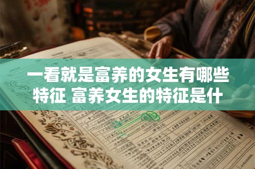 一看就是富养的女生有哪些特征 富养女生的特征是什么