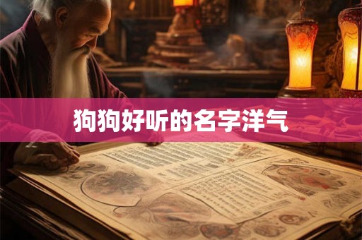 狗狗好听的名字洋气