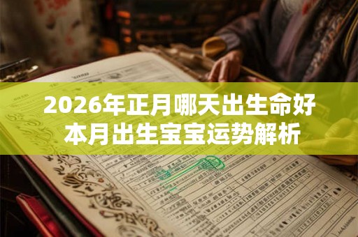 2026年正月哪天出生命好 本月出生宝宝运势解析