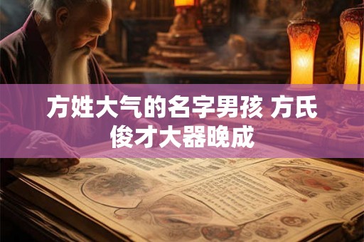 方姓大气的名字男孩 方氏俊才大器晚成 方姓大气的名字男孩 方氏俊才大器晚成