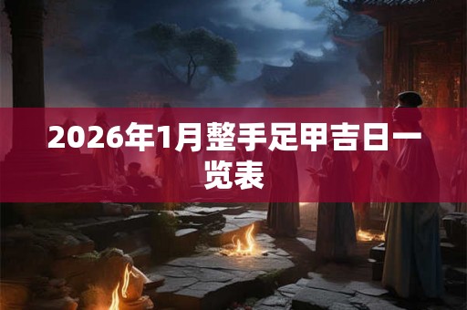 2026年1月整手足甲吉日一览表