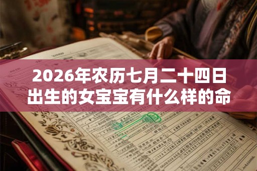 2026年农历七月二十四日出生的女宝宝有什么样的命? 2026年农历七月二十四日出生的女宝宝有什么样的命?