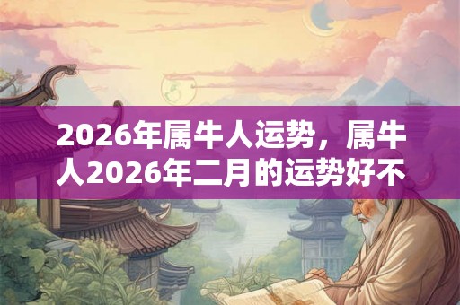 2026年属牛人运势，属牛人2026年二月的运势好不好？