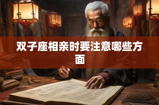 双子座相亲时要注意哪些方面