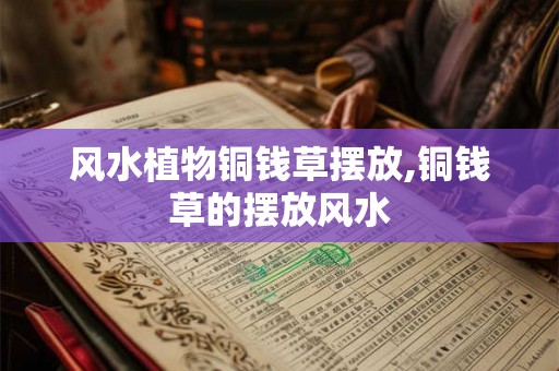 风水植物铜钱草摆放,铜钱草的摆放风水