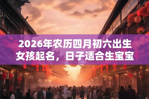 2026年农历四月初六出生女孩起名，日子适合生宝宝吗？