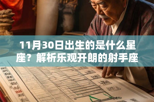 11月30日出生的是什么星座？解析乐观开朗的射手座