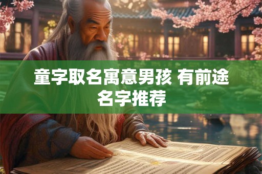 童字取名寓意男孩 有前途名字推荐
