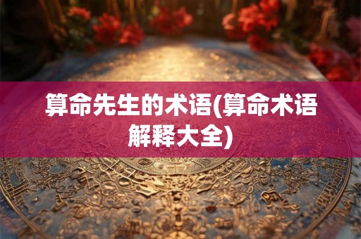 算命先生的术语(算命术语解释大全) 算命先生的术语(算命术语解释大全)