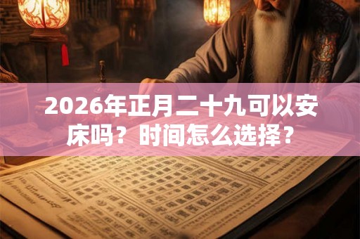 2026年正月二十九可以安床吗？时间怎么选择？