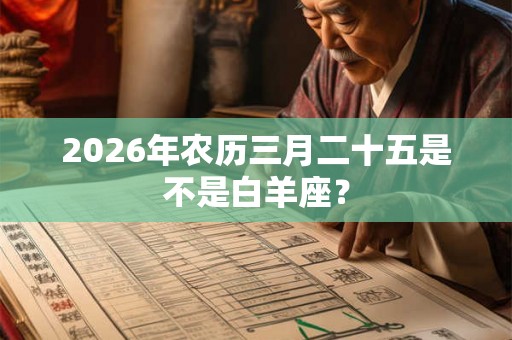 2026年农历三月二十五是不是白羊座? 2026年农历三月二十五是不是白羊座?