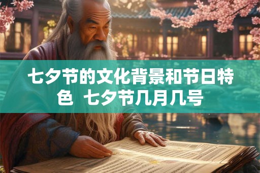 七夕节的文化背景和节日特色  七夕节几月几号