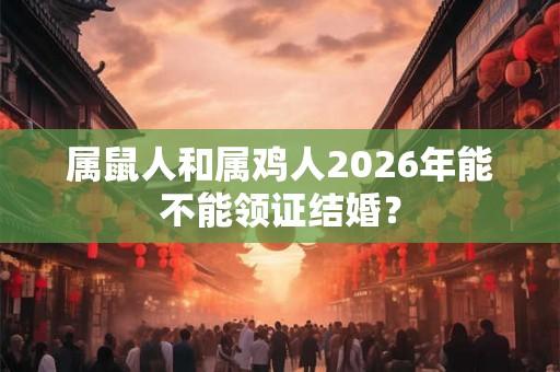 属鼠人和属鸡人2026年能不能领证结婚？