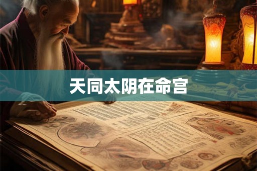 天同太阴在命宫