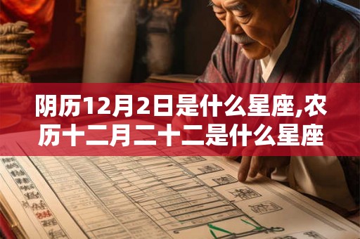 阴历12月2日是什么星座,农历十二月二十二是什么星座