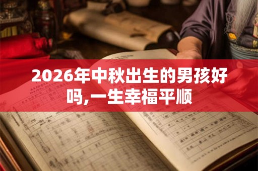 2026年中秋出生的男孩好吗,一生幸福平顺