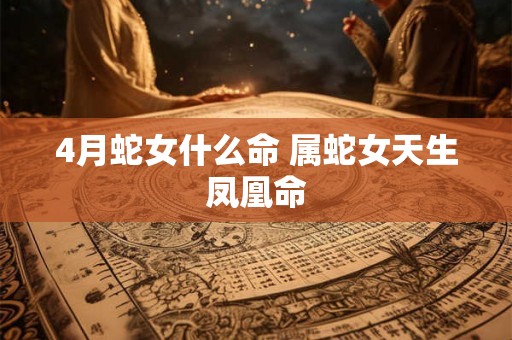 4月蛇女什么命 属蛇女天生凤凰命