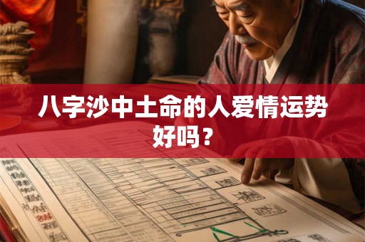 八字沙中土命的人爱情运势好吗？