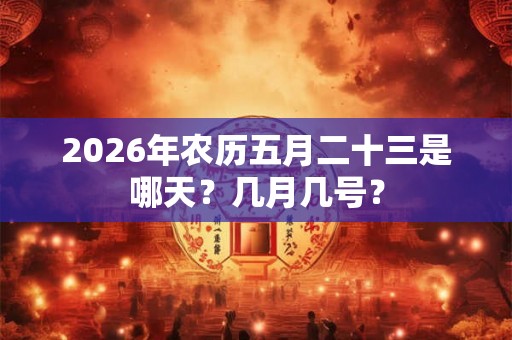 2026年农历五月二十三是哪天?几月几号? 2026年农历五月二十三是哪天?几月几号?