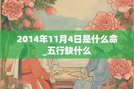 2014年11月4日是什么命_五行缺什么