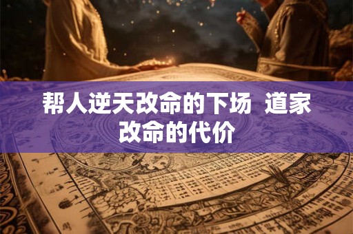 帮人逆天改命的下场  道家改命的代价