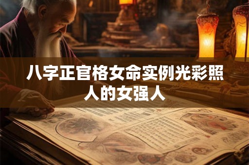 八字正官格女命实例光彩照人的女强人